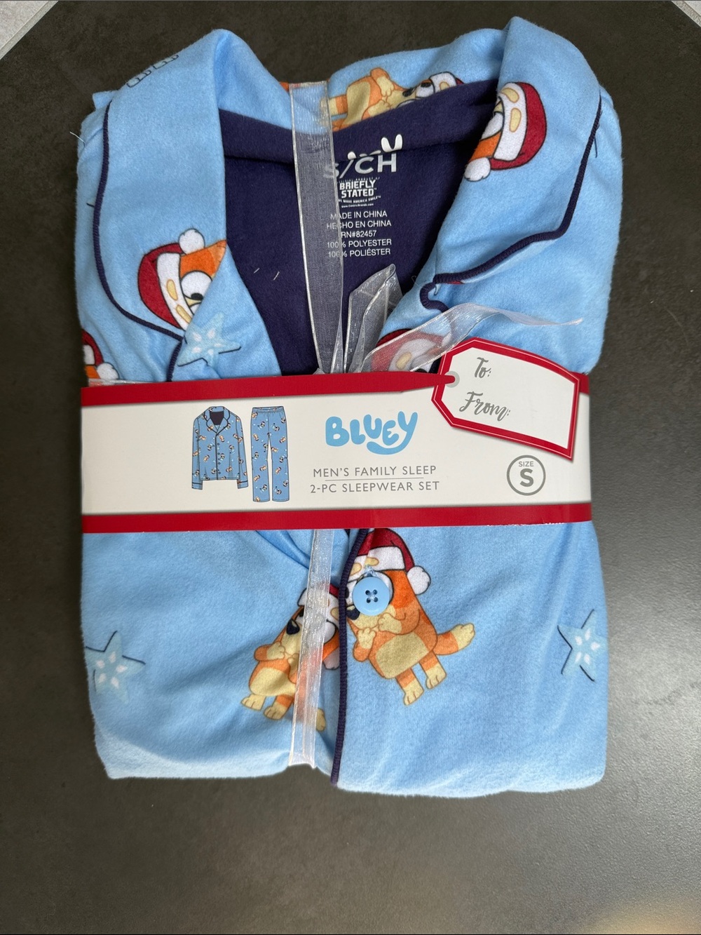 Bluey Men's Light Blue 2-Piece Pajama Sleepwear Set by Bluey
